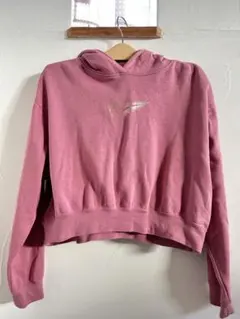 Nike ピンク クロップドパーカー XL