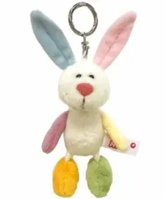 カラフルウサギぬいぐるみキーホルダー