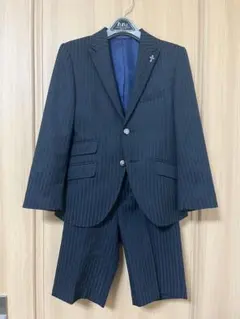 <お値下げ> 男児　ネイビー ストライプ フォーマルスーツ 130cm