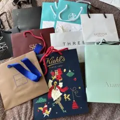 ショップ袋 セット Kiehl's, SK-II, GODIVA ブランドのサムネイル