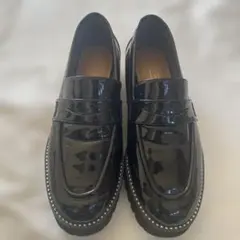 GEMMA LINN　 ブラックエナメルローファー　レディース