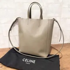 美品 CELINE バーティカル カバ スモール トートバッグ セリーヌ トープ