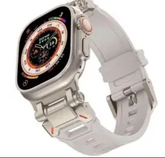 チタン×ベージュ AppleWatchバンド 49/46/45/44/42mm
