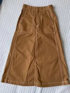 【美品】Spick&Span 38デニムロングスカート キャメル ブラウン