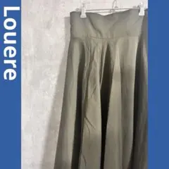 Louere ルエレ ハイウエストボリュームフレアスカート　オリーブ色