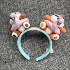 チップ&デール カチューシャ スワン浮き輪 ピンク ディズニー
