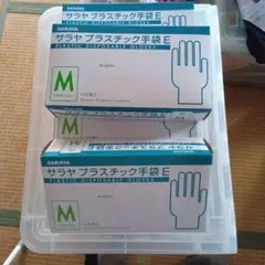 サラヤ プラスチック手袋E パウダーフリー M 100枚入のサムネイル