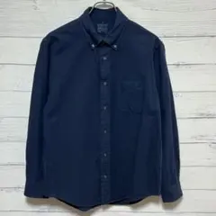 ラ*ル様 無印良品 洗いざらしオックスフォードボタンダウンシャツ M ネイビー
