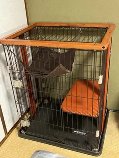 I PETS キャットケージ ハンモック付き 木製フレーム(中古)のサムネイル