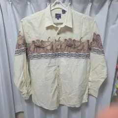激レアRoper 馬プリント ウエスタン長袖シャツ 2XL　美品　古着のサムネイル