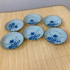 【和食器】小皿　食器　セット売り　マット売り　花柄 青白磁 青磁 取り皿　平皿