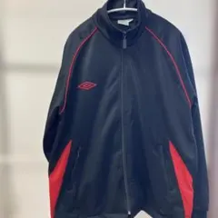 umbro ブラック/レッド トラックジャケット L アンブロ