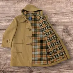 美品♡ バーバリー メガチェック ベージュ ダッフルコート ウール　S相当 美品♡ バーバリー メガチェック ベージュ ダッフルコート ウール S
