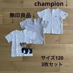 綿100% 半袖Tシャツ　3枚セット　120 無印良品　チャンピオン