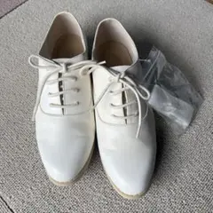 タグ付き未使用♡GLOBAL WORK♡レースアップシューズ♡フラットローファーのサムネイル