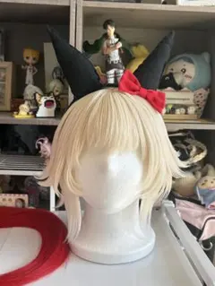 （最終値下げ)ウマ娘　カレンチャンコスプレ　ウィッグ　尻尾、耳付き ウマ娘 プリティーダービー カレンチャン コスプレウィッグ 耳付き