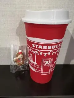 新品 ホリデー2025リユーザブルカップレッド ドリンクホールキャップベアリスタ