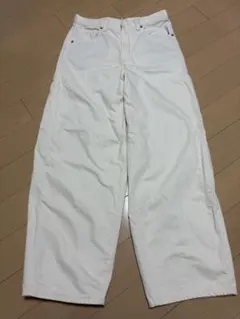 GU ワイドパンツ ホワイト L