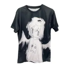 y2k 平成ギャル　キャラクターイラスト　天使柄Tシャツ 黒いカットソー　00s