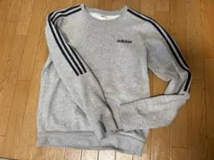 adidas グレー ストライプ トレーナー USA D
