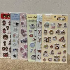 セリア ぷくっとシール コウペンちゃん モンチッチ モフサンド おぱんちゅうさぎのサムネイル