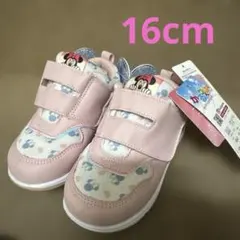 【１６cm】Disney ミニーマウス キッズスニーカー ピンクのサムネイル