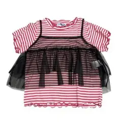 しまむら EVE MARIAGE 140 チュール半袖Tシャツ 新品のサムネイル