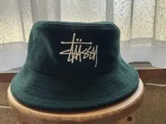 Stussy ダークグリーン バケットハット