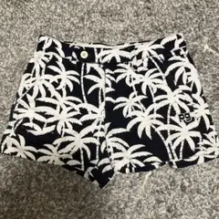 【値下】PG パームツリー柄 ショートパンツ　ネイビー　紺　ボタニカル　1のサムネイル