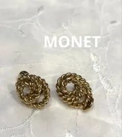 Monet モネ　ロープデザイン イヤリング　マリン