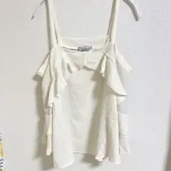 限定品 Crave Fame アイボリー フリルキャミソール XL