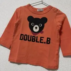 ミキハウス DOUBLE.B 長袖Tシャツ オレンジ