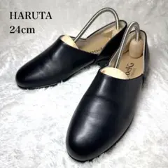 【美品】HARUTA ハルタ スポックシューズ 24cm 黒 レザー
