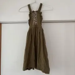 la. camel ノースリーブワンピース カーキ