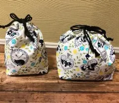 ハンドメイド♥アリス柄♥お弁当袋＆コップ巾着