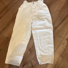 lovetoxic ホワイトロングパンツ ウエストゴム160