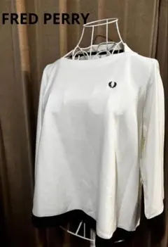 FRED PERRY 長袖シャツ ホワイト チェック切替 - メルカリ