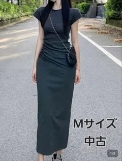 【中古】SHEIN☆半袖カットソーワンピース☆グレー☆Mサイズのサムネイル