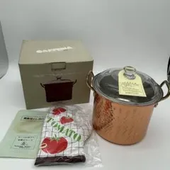 銅鍋 MORICO カフェリア 18cm 3.6L 銅製鍋 両手鍋 ガラス蓋付②のサムネイル