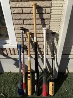 6本セット 野球バット 木製 金属製