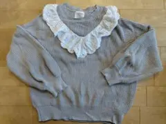 チャオパニックティピー⭐グレーニット　フリルつき　XXL 140 150