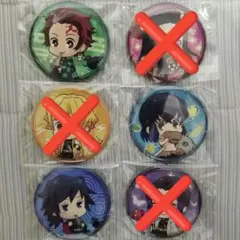 鬼滅の刃 とじコレ 待合茶屋 缶バッジ  3種セット