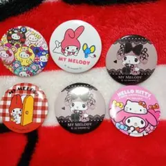 マイメロディ・ハローキティ 缶バッジ 6個セット