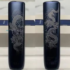 双龍 加工 iQOS アイコス イルマ iワン ミッドナイトブラック 黒 和柄