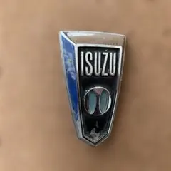 ISUZU エンブレム クローム/ブルー 中古、配線付き ISUZU エンブレム クローム/ブルー 中古、配線付き