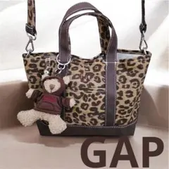 キャンバスGAPロゴミニトートバッグ♡レオパード新品のサムネイル