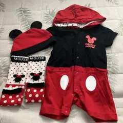 80サイズ子供服ベビー服女の子男の子ミッキーマウス ロンパースセット