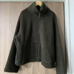 H&M ボアフリースジャケット カーキグリーン XL（最終値下げ）