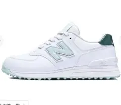 New Balance 574 ホワイト グリーン スニーカーのサムネイル