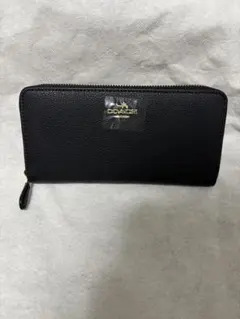 新品未使用 COACH コーチ 長財布 ブラック ユニセックス　タグ・ケアカード